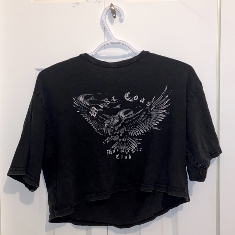 Graphic oversized crop tee🖤